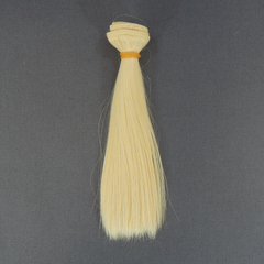Волосы - трессы для кукол, прямые, 15 см*1 метр., блондин, набор 2 шт.