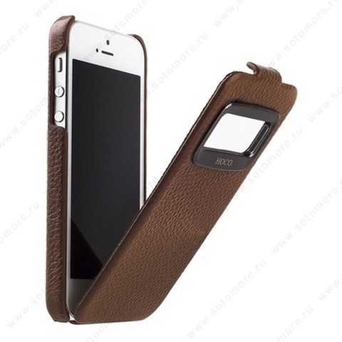 Чехол-флип HOCO для iPhone SE/ 5s/ 5C/ 5 - HOCO Leather Case Marquess Brown