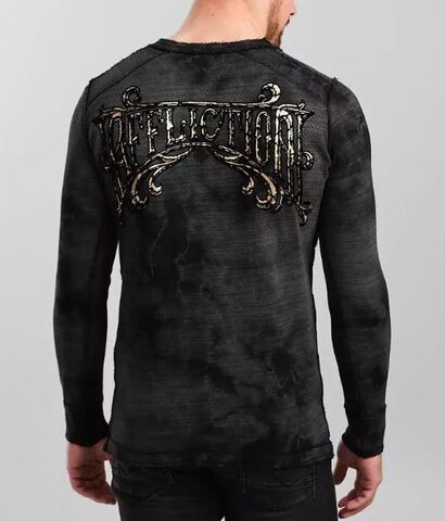 Affliction | Пуловер двусторонний мужской Marblesmith Reversible Thermal A23689B спина