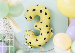 Цифра гелиевая 3 Леопард Party Deco