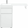 Aquanet 239298 Тумба c раковиной Токио 110 L напольная 1 ящик, б/к цвет белый глянец (239298)