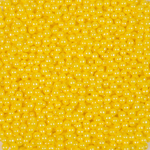 Сахарные шарики желтые перламутровые 4 мм, кг