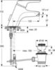 Смеситель для биде однорычажный с донным клапаном Ideal Standard Ceramix Blue A5655AA