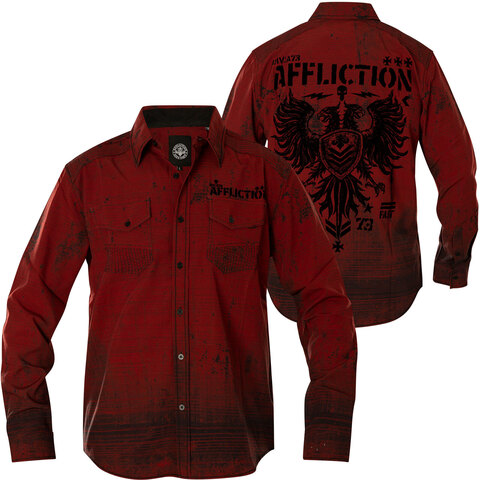 Affliction | Рубашка мужская Avalon 110WV909 перед и сзади