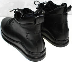 Черные высокие кеды ботинки женские кожаные Evromoda 375-1019 SA Black