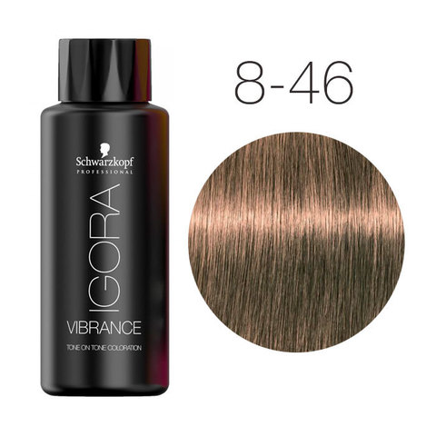 Schwarzkopf Igora Vibrance 8-46 (Светлый русый бежевый шоколадный) - Безаммиачный краситель для окрашивания тон-в-тон