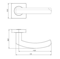 Ручка раздельная K.JK51.SIGMA (SIGMA JK) ABG-6 зеленая бронза 105мм