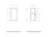 Cezares 55333 Шкафчик подвесной с одной распашной дверцей, реверсивный 30x20x55