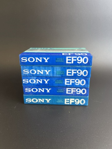 5 аудиокассет SONY EF 90 (1986-87 гг.) Made in Japan. Новые в упаковке
