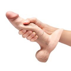 Телесный анальный фаллоимитатор Slipskin 8’’ Girthy - 20,3 см. - 