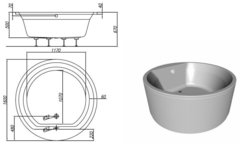 Ванна акриловая Kolpa San VIVO 160, BASIS в комплекте с каркасом