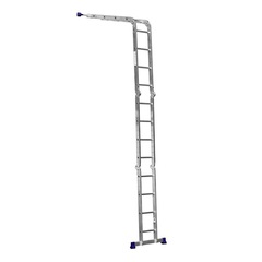 СИБИН ЛТ-44, 4 x 4 ступени, алюминиевая, четырехсекционная лестница-трансформер (38852)