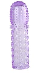 Насадка гелевая фиолетовая с точками, шипами и наплывами - 13,5 см. - 