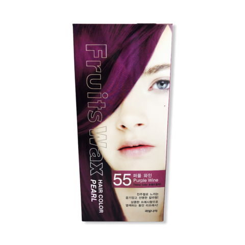 WELCOS Fruits Wax Pearl Hair Color #55 Purple Wine 60ml*60g