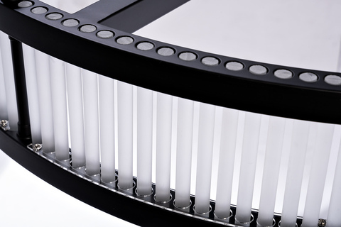 Люстра Garda Decor Ancona круглая черная матовая