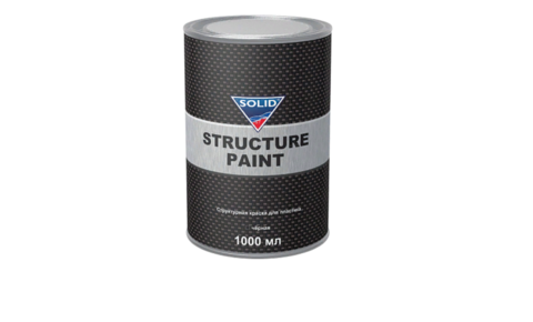 SOLID PROFESSIONAL LINE STRUCTURE PAINT- структурная краска д/пластика 1000мл (черная)