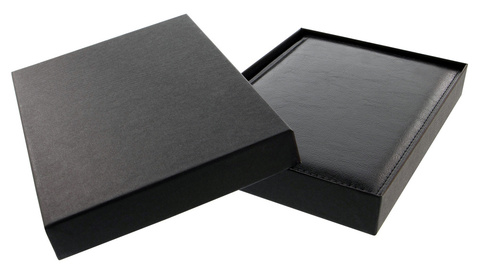 Ежедневник Letts Global Deluxe A5, недатированный, кожа  натуральная, белые страницы, срез позолоченный, черный (22-081449)