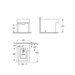 БИДЕ НАПОЛЬНОЕ СТАНДАРТНОЕ GROHE CUBE CERAMIC 3948700H