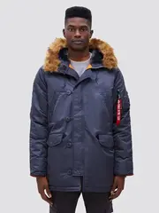 Парка Alpha Industries N-3B Slim Fit Steel Blue (Стальной синий)