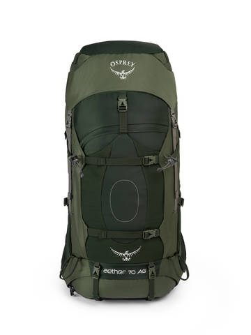 Картинка рюкзак туристический Osprey Aether AG 70 Adirondack Green - 3