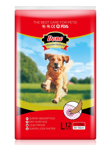 Dono New Style Pet Diapers одноразовые впитывающие подгузники для животных L 12шт