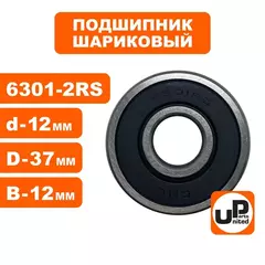 Подшипник шариковый UNITED PARTS 6301-2RS (90-0418)