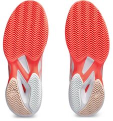 Женские теннисные кроссовки Asics Solution Speed FF 3 Clay - white/sun coral