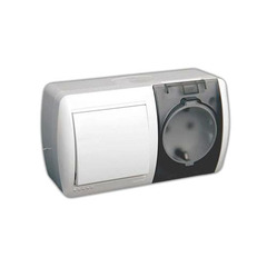 NATA 710 0200 170 Выкл +роз 10А кр бел о/у