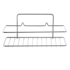 67-0-656 Полка для ванной прямая 1 ярус гальваника цинк,цвет хром (РемоКолор)