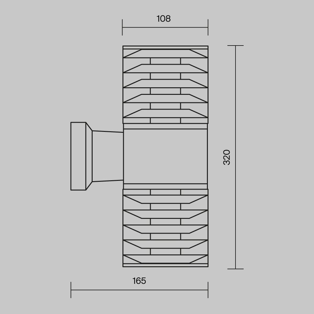 Настенный светильник Maytoni Outdoor O576WL-02GR