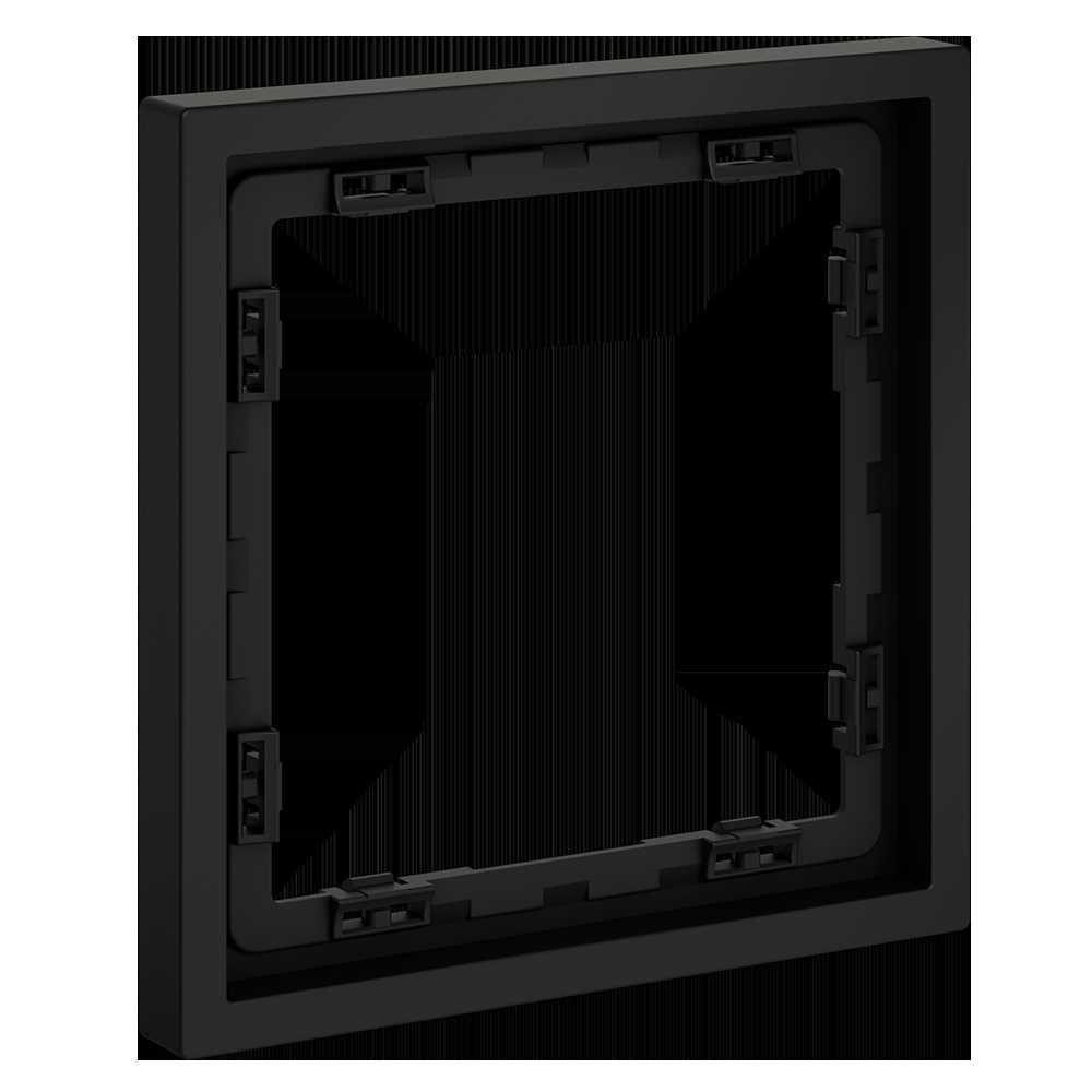 Рамка пластиковая Voltum S70 на 1 пост, (черный матовый) VLS100108