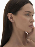 Серьги-клаймберы Крылья с фианитами