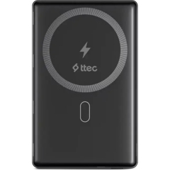 Внешний аккумулятор TTEC ReCharger M 5000mAh MagSafe Compatible USB-C PD 20W Wireless Powerbank, серый