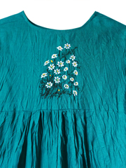 Ромашка. Платье льняное макси с вышивкой ромашки PL-422572