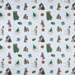 Упаковочная бумага крафт, «Новогоднее настроение», 0,7*1 м, 5 листов