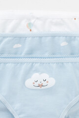 трусы/ уп  для девочки  К 1931-3уп/голубое стекло,белый,воздушные шары