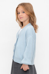 кардиган  для девочки  КВ 30151/светло-голубой
