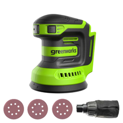 Эксцентриковая шлифмашина Greenworks OS325 24V аккумуляторная, без АКБ и ЗУ