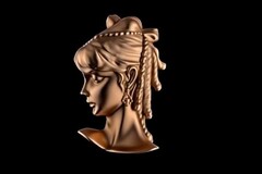 Силиконовый молд № 2008 Портрет девушки