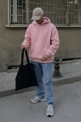 Толстовка мужская с капюшоном "Вasic" розовый