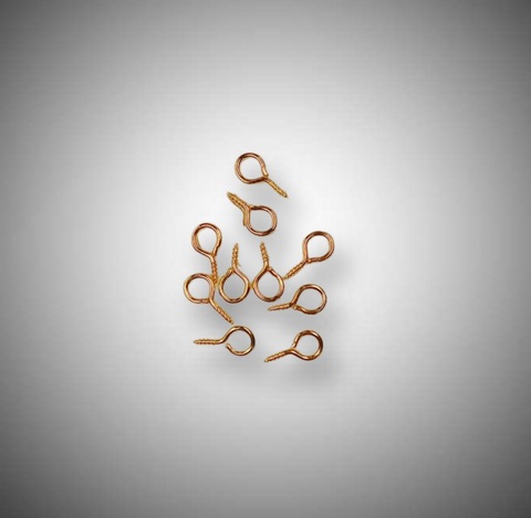 Штифты винтовые с петелькой 6,5*13*1,4 мм (10 шт) , золото