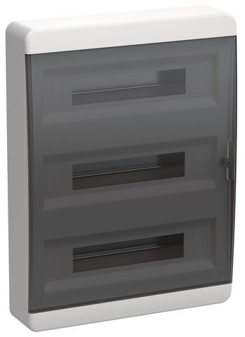 TEKFOR Корпус пласт. ЩРН-П-54 IP41 черн. прозр. дверь IEK