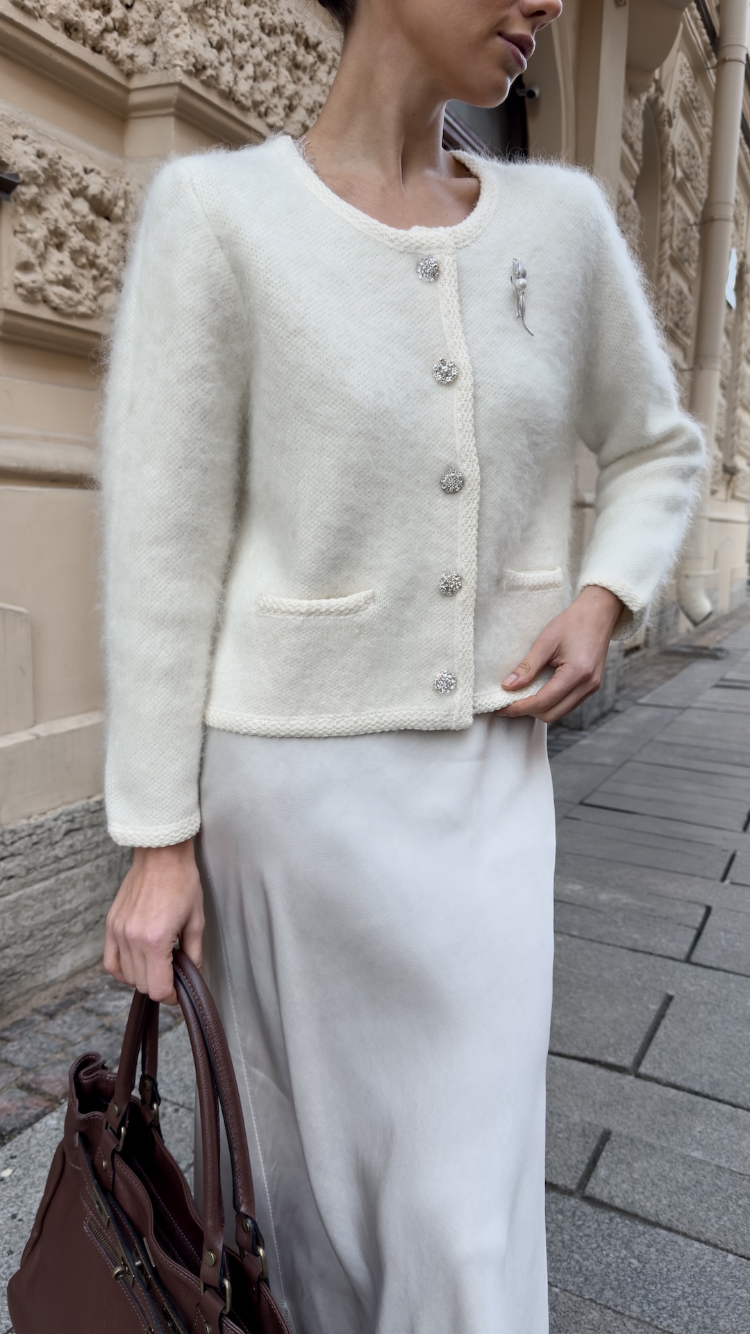 Шерстяной жакет с окантовкой