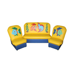 Комплект мягкой игровой мебели «Аппликация» Рыбки