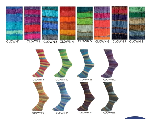 Ferner Wolle Mally Socks Clown 06