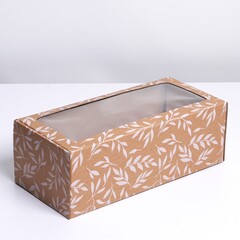 Коробка с окном прямоугольная, 16*35*12 см, 1 шт.