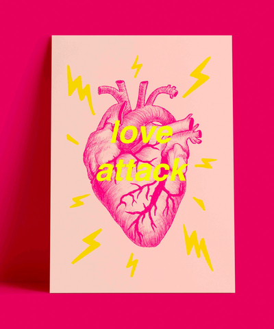 Открытка  Pink love attack