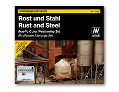 Набор красок Vallejo MODEL COLOR SET: RUST & STEEL (9)