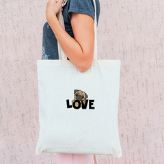 Тканевая сумка "Мопс - LOVE"