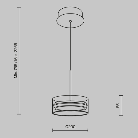 Подвесной светодиодный светильник Maytoni Dress code MOD348PL-L14BBS3K